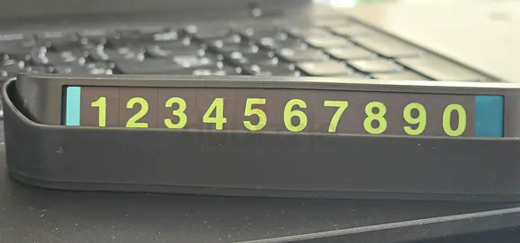 Stand or plate for mobile number