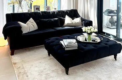 Quality Sofa and ottoman velvet
