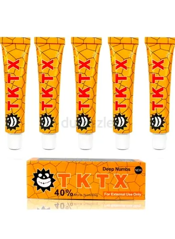 TKTX Orange 40% Numbing Cream, Anesthetic Cream - Tattoo Numbing Cream - 5 Pcs