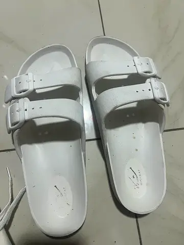 Stylish White Slide Sandals