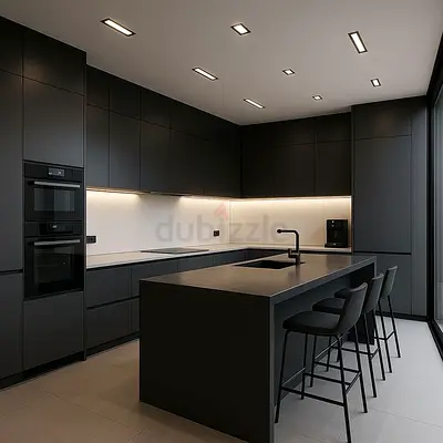 Modern Black Kitchen island