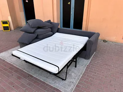 Ikea Gronlid L Shape sofa bed with storage dark grey