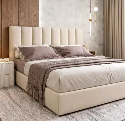 Brend New fabric wooden King size 180x200 Bed with Madical Matress Available