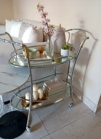 Stylish Glass Bar Cart