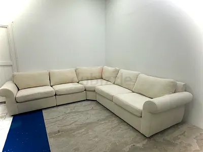 Selling pottery barn beige color corner sofa