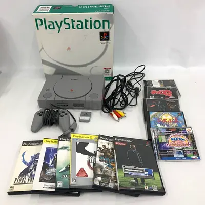 Boxed PS1 Console (SCPH-5500) + 12 Games Bundle - Japanese NTSC-J Edition