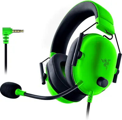 Razer Black shark v2 x Green Gaming Headset - Immersive Sound and Comfort