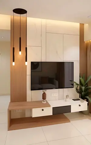 Luxury TV unit wall design