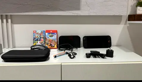 Nintendo Switch Bundle with Games and Accessories + 3 games and carrying case