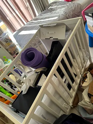 White Wooden Baby Crib for Sale