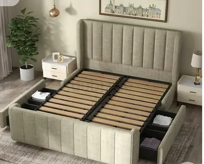 New 160*20 Queen size Bed with 4 drawers