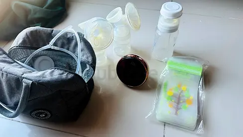 Breast Pump and Accessories Set for New Moms sterilized and cleaned