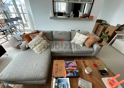 Education West elm L shape sofa