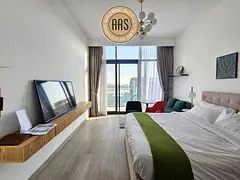 Fully Furnished luxurious studio with 12 cheques,ac amenities free
