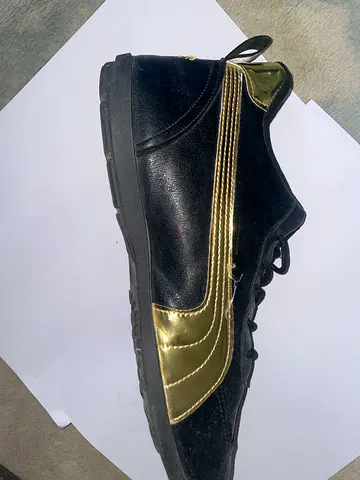 Stylish Puma Black  Gold Sneakers