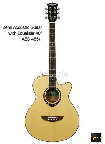 Semi Acoustic Guitar with Equaliser 40 inch