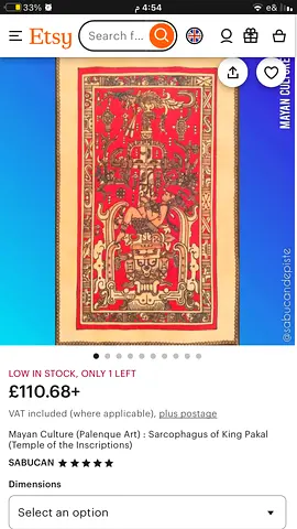 Mayan Sarcophagus of King Pakal (Temple of the Inscriptions) Artwork