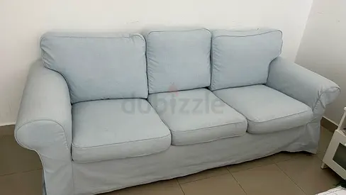 Comfortable Light Blue Sofa