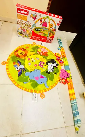 Brand New Jungle Pals Baby Play Mat – With Hanging Toys (0M+)