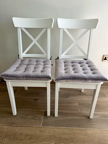 For Sale: 2 x Ikea Chairs (Seat cushions included) 120AED total price.