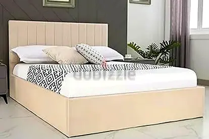 Brend New fabric wooden King size 180x200 Bed with Madical Matress Available