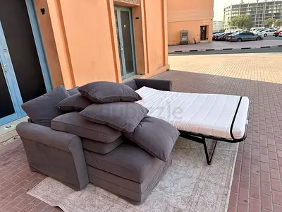 Pull out gronlid L shape sofa bed with mattress