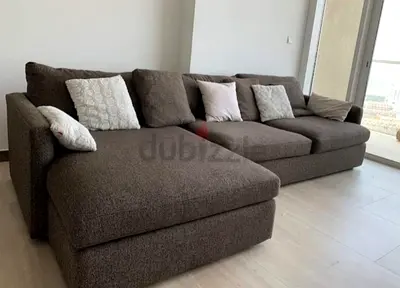 Feather 🪶 filled CrateBarrel Lounge deep L Shape Sofa