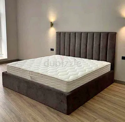 Modern Plush King Size Bed Frame with Mattress