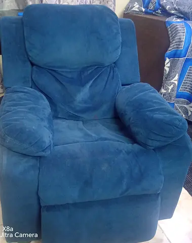Comfortable baby Blue Recliner Chair