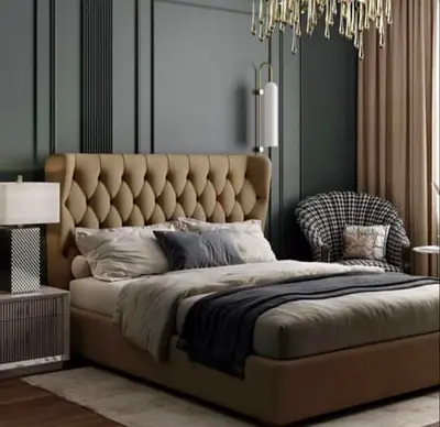 Brend New high quality fabric luxury king size 180x200 Bed with spring mattress available