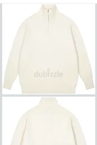 Cozy White Quarter-Zip Sweater