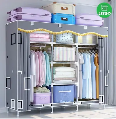 A fabric folding wardrobe organizer from Leego. This portable storage system is popular due to its p