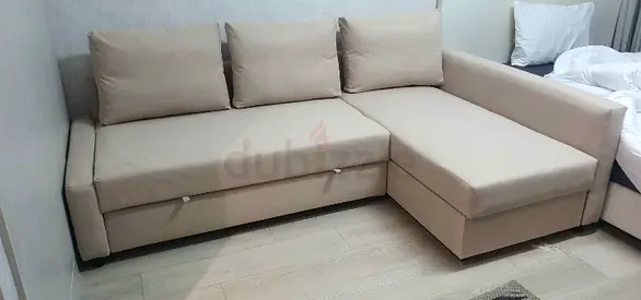 Comfortable Beige Sofa bed with Storage