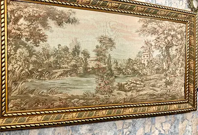 Framed Vintage Joplin hand made Landscape Tapestry