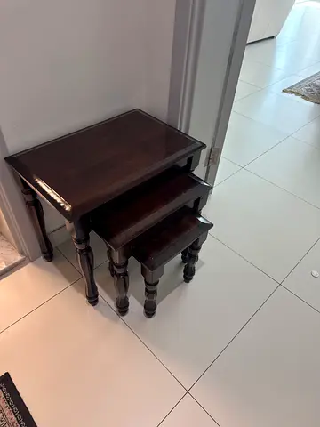 Brown nesting tables