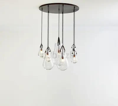 Pottery Barn Drayton Recycled Glass 8-Light Chandelier