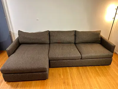 Cratebarrel L-Shaped lounge deep Sectional sofa