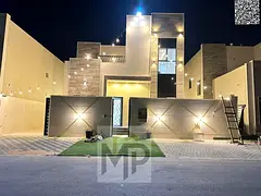 Luxury villa for rent in Al Zahia - modern design, 2 floors + roof, 4 master bedrooms, spacious loun