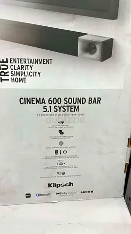 Klipsch Cinema 600 5.1 Dolby Atmos Sound Bar System