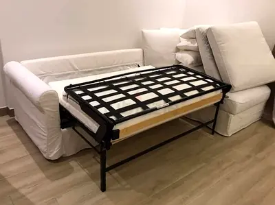 Gronlid White colour L Shape pull out sofa bed