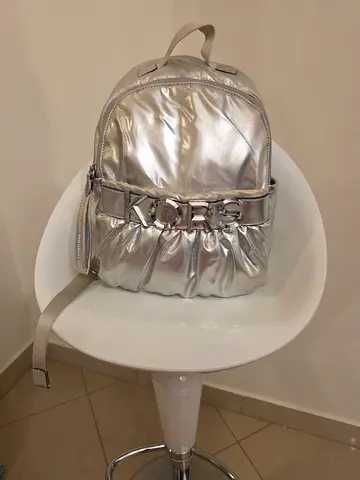 Stylish Michael Kors Silver Backpack