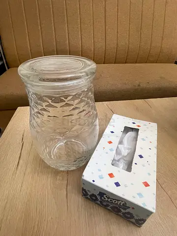 Elegant Decorative Glass Jar