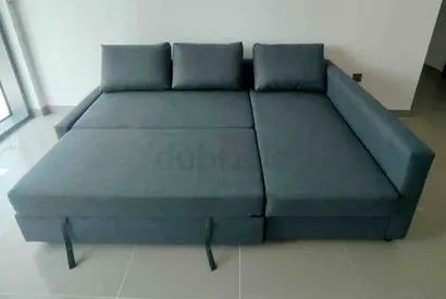 IKEA L Shape Sofa cum bed with big storage and you can fix the storage left or right anyside you wan