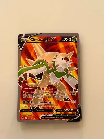 Chesnaught V Pokémon Card - Rare Collectible