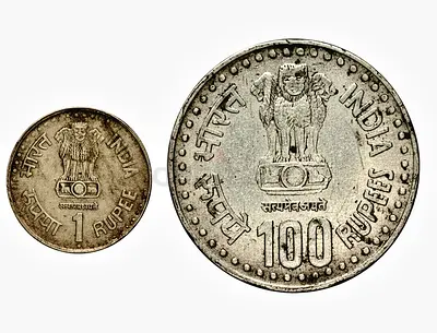 India Vintage 100 Rupees  1 Rupee Quit India Movement Commemorative Coins set