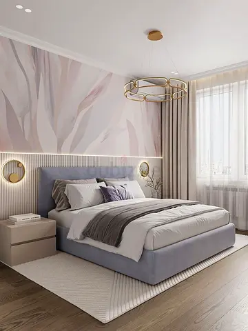 New Stylish Modern Bed with Elegant Decor