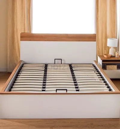 premium Home Centre Octon queen-size bed base (160x200cm) and matching bedside table(disassembled)