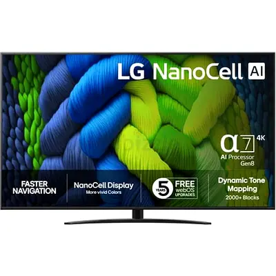 LG 75 Nano Cell Smart TV - 4K, 75NANO82