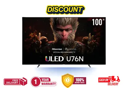 Hisense 100 Inch Class Series 144Hz QLED 4K Google TV 100U76N - Brand New - Free Delivery
