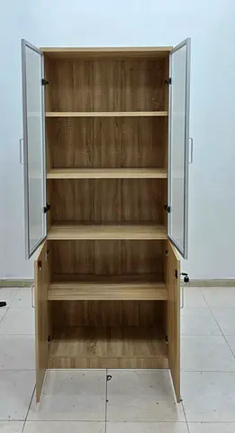 Stylish Wooden Cabinet with Glass Doors